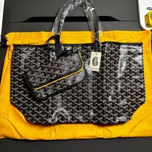 St Louis GM Black Tote with Goyard Logo